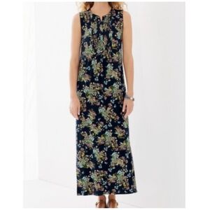 J. Jill Floral Sleeveless Maxi Dress size M